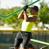 High Jump Bar for Public Parks with Powder-Coated Steel Frame and In-Ground Mount - 118 lbs.