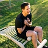 Sit Up Bench Station with Powder-Coated Steel Frame for Public Parks - 97 lbs.