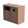 Dual 32-Gallon Recycling and Trash Receptacle EarthCraft Series - 168 lbs.