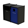 Dual 32-Gallon Recycling and Trash Receptacle EarthCraft Series - 168 lbs.