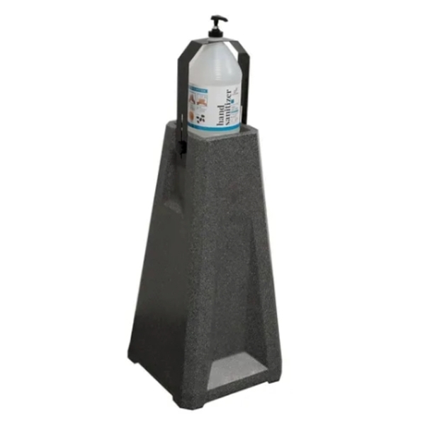 Recycled Plastic Universal Hand Sanitizing Stand - Adjustable Bracket or Touchless Mounting Plate
