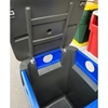 65-Gallon Recycling Receptacle Polyethylene Plastic High-Strength - 130 lbs.