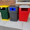 65-Gallon Recycling Receptacle Polyethylene Plastic High-Strength - 130 lbs.