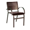 Aurora Dining Chair Outdoor Restaurant Hexagonal Aluminum Frame - 9 lbs.