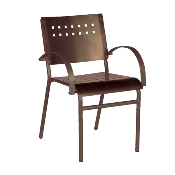 Avalon Dining Chair Outdoor Restaurant Tubular Aluminum Frame - 9 lbs.