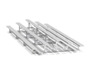 3 Row Back-To-Back 15 ft. Aluminum Bleacher without Guardrails and Double Footboards - 360 lbs.	