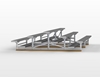 3 Row Back-To-Back 21 Ft. Aluminum Bleacher Without Guardrails And Double Footboards - 470 Lbs	