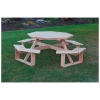 54" Wooden Octagonal Walk-In Picnic Table - 240 lbs.