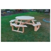 54" Wooden Octagonal Walk-In Picnic Table - 240 lbs.