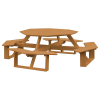 54" Octagonal Poly Recycled Plastic Walk-In Picnic Table - 230 lbs.