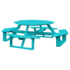 54" Octagonal Poly Recycled Plastic Walk-In Picnic Table - 230 lbs.