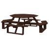54" Octagonal Poly Recycled Plastic Walk-In Picnic Table - 230 lbs.