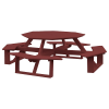 54" Octagonal Poly Recycled Plastic Walk-In Picnic Table - 230 lbs.