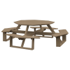 54" Octagonal Poly Recycled Plastic Walk-In Picnic Table - 230 lbs.