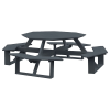 54" Octagonal Poly Recycled Plastic Walk-In Picnic Table - 230 lbs.