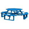 54" Octagonal Poly Recycled Plastic Walk-In Picnic Table - 230 lbs.