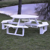 54" Octagonal Poly Recycled Plastic Walk-In Picnic Table - 230 lbs.