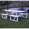 8 ft. Rectangular Poly Recycled Plastic Walk-In Picnic Table - 320 lbs.