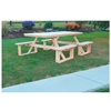 8 ft. Wooden Rectangular Walk-In Picnic Table - 295 lbs.