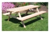 8 ft. Wooden Traditional Picnic Table - 235 lbs.