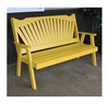Fanback Wooden Garden Bench - 5 ft. or 6 ft.