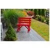 Traditional Style Bench with Back and Wooden Frame - Various Lengths