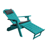 Reclining Adirondack Recycled Plastic Chair with Pullout Ottoman and Folding Frame - 55 lbs.