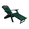 Reclining Adirondack Recycled Plastic Chair with Pullout Ottoman and Folding Frame - 55 lbs.