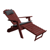 Reclining Adirondack Recycled Plastic Chair with Pullout Ottoman and Folding Frame - 55 lbs.