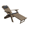 Reclining Adirondack Recycled Plastic Chair with Pullout Ottoman and Folding Frame - 55 lbs.