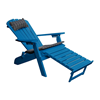 Reclining Adirondack Recycled Plastic Chair with Pullout Ottoman and Folding Frame - 55 lbs.