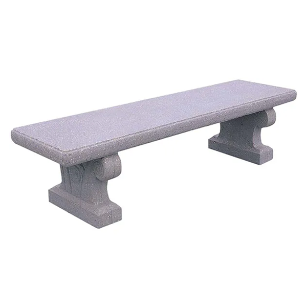 72" Wisconsin Style Concrete Backless Bench, 495 Lbs.