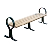 Hoop Recycled Plastic Bench with Steel Frame, 236 Lbs.