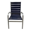 Destin Armchair Commercial Vinyl Strap with Stackable Powder-Coated Aluminum Frame - 9 lbs.