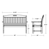Polywood Nautical Style 48 In. Bench Recycled Plastic