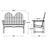 Polywood Adirondack Bench 48 In. Recycled Plastic