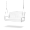 Polywood Nautical 48 In. Porch Swing Recycled Plastic, Includes Swing Chain Kit