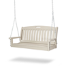 Polywood Nautical 48 In. Porch Swing Recycled Plastic, Includes Swing Chain Kit