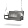 Polywood Nautical 48 In. Porch Swing Recycled Plastic, Includes Swing Chain Kit