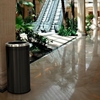 25 Gallon Powder Coated Steel Trash Can with Open Top Portable
