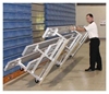 Tip and Roll 3 Row Bleachers 27 Foot Aluminum