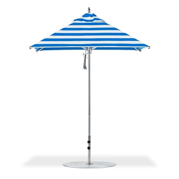 6.5 Foot Square Aluminum Market Umbrella with Marine Grade Fabric