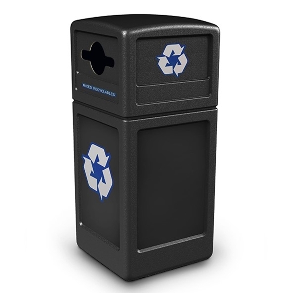 42 Gallon Plastic Recycling Receptacle