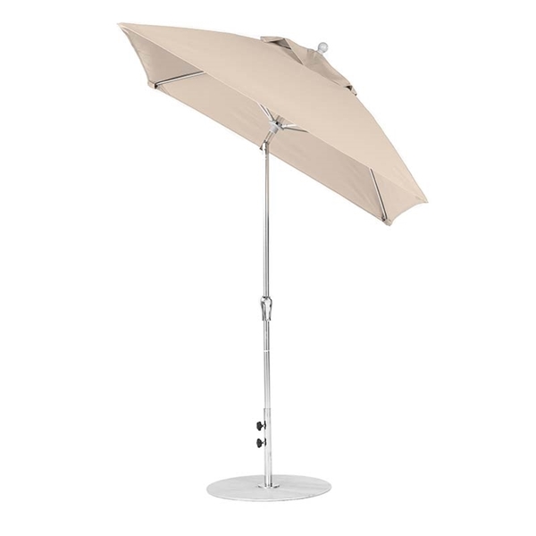 6.5 Ft Square Auto Tilt Crank Lift Fiberglass Market Umbrella