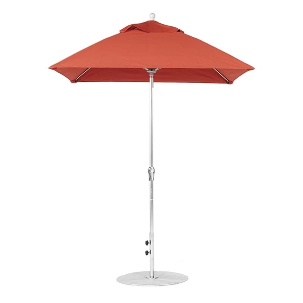 6.5 Ft Square Crank Lift Fiberglass Market Umbrella