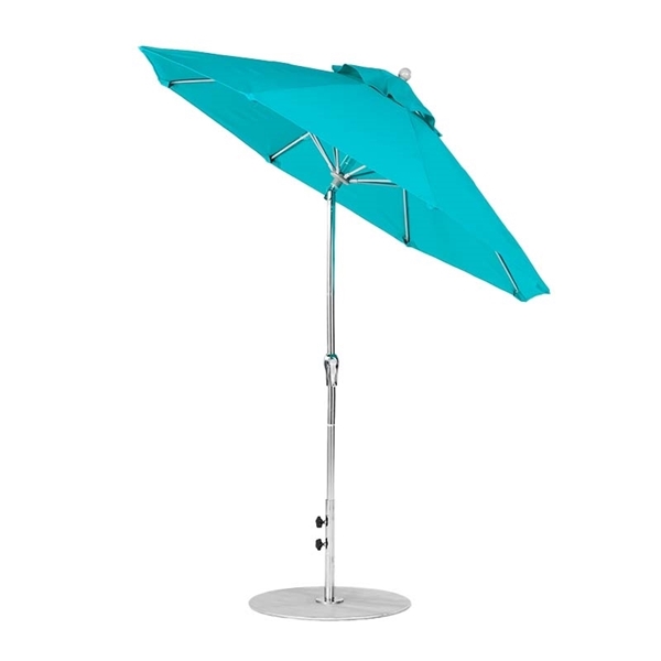 7.5 Foot Octagonal Auto Tilt Crank Lift Fiberglass Market Umbrella
