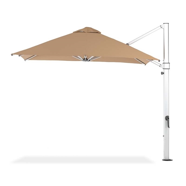 Aurora 9 ft. Square Aluminum Cantilever with Marine Grade Fabric