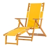 Oak Wood Beach Chair with Footrest