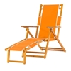Oak Wood Beach Chair with Footrest