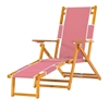 Oak Wood Beach Chair with Footrest
